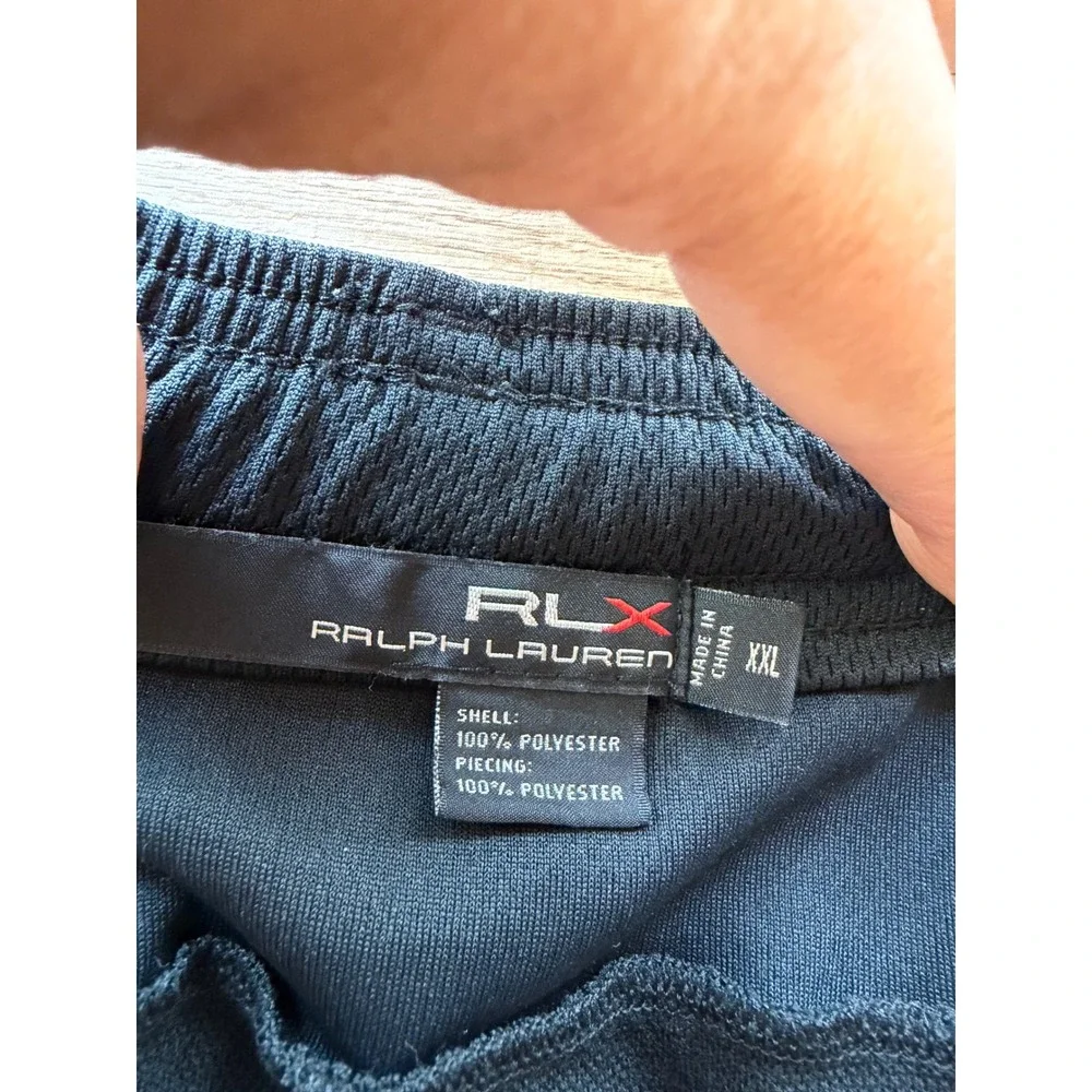 Ralph Lauren RLX Men's XXL Black Athletic Performance Shorts Neon Green Light